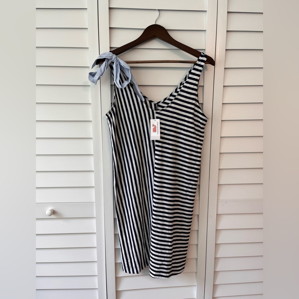 NWT Vineyard Vines | Bow Sleeve Stripe Navy
Dress